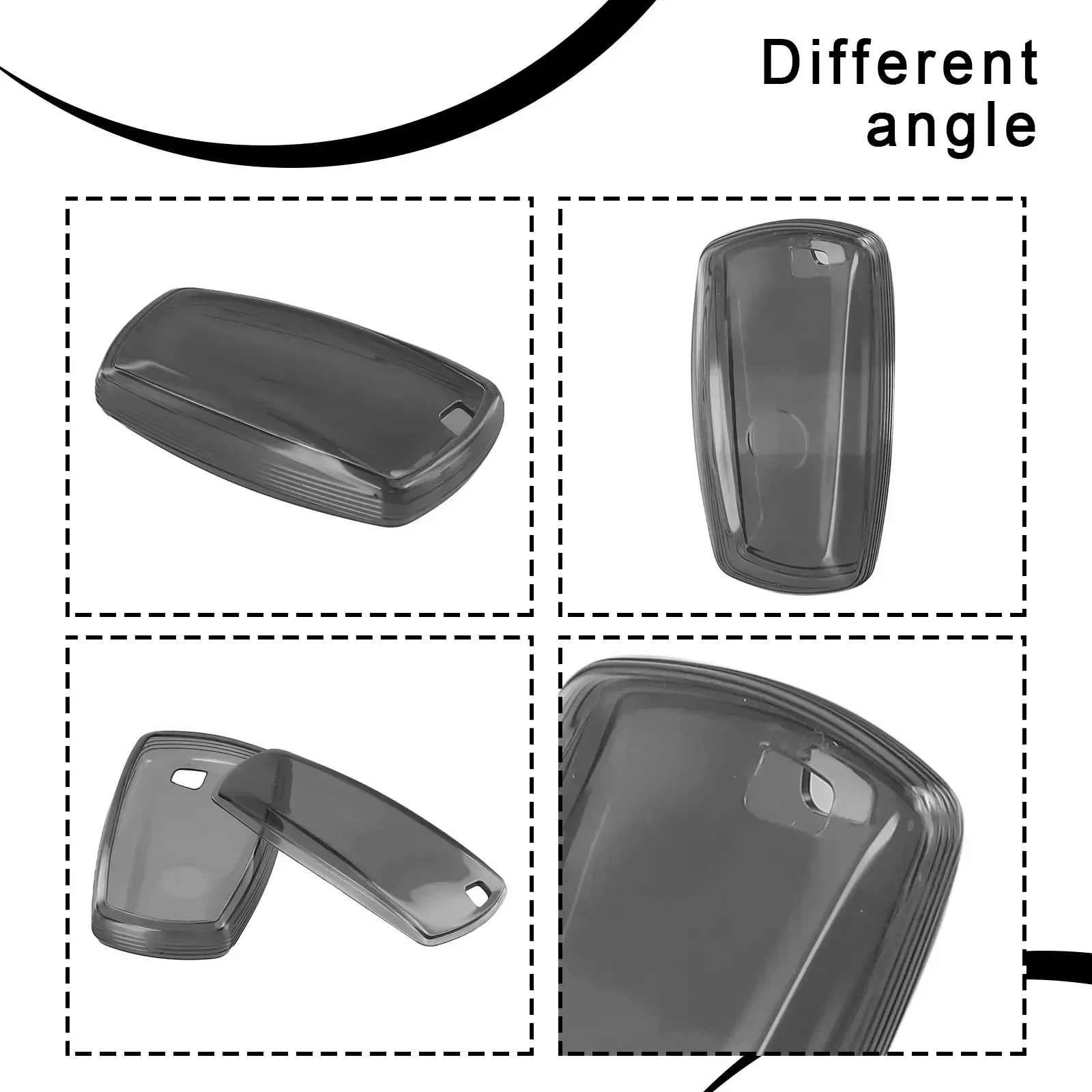 Black Translucent TPU Key Fob Cover for BMW F22 F30 F31 F34 F10 F11 F07 F01 F25 (Perfect Fit and High Strength)