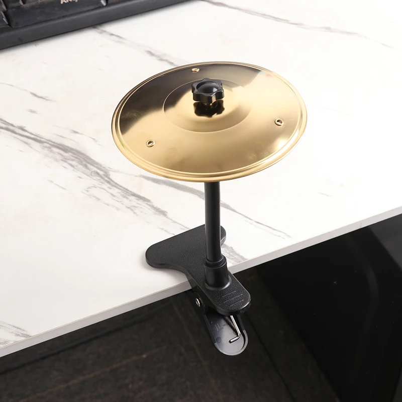【U】Desktop Crash Cymbal Musical Saucer Car Crash Cymbal Alloy Crash Drums Cymbal Drum Mini Drum Easy To Install Clip-On