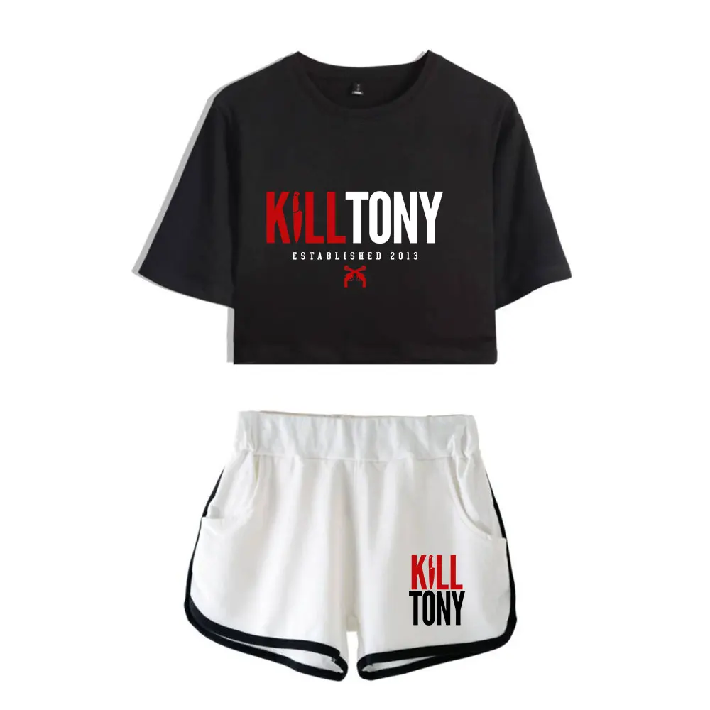 Kill Tony Vintage 90s logo Merch Tops Harajuku Fashion Two Piece Set Shorts+Lovely TShirt Streetwear Outwear