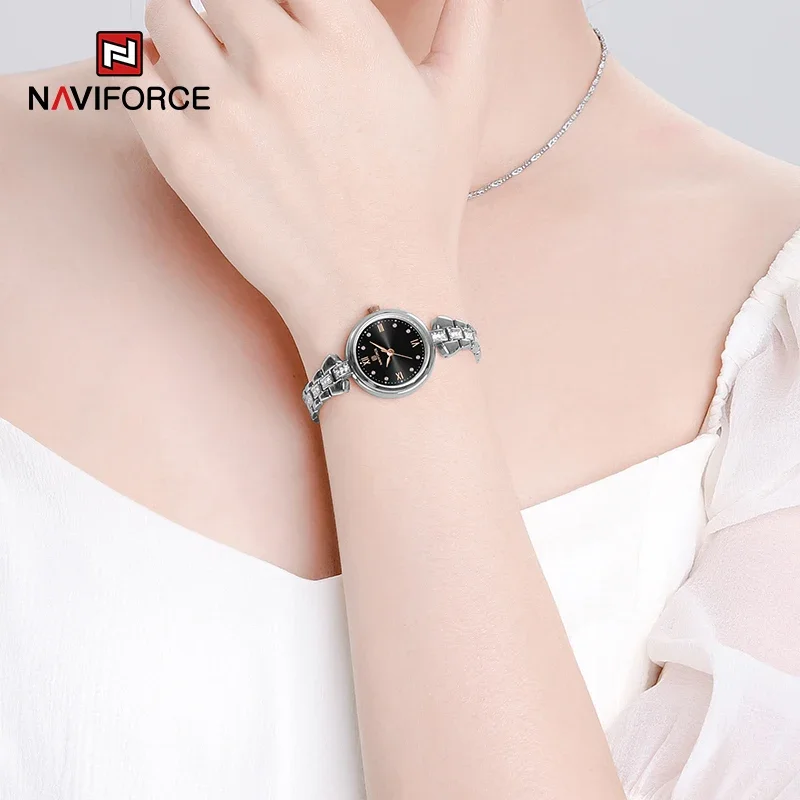 Women Watch NAVIFORCE Business Elegant Wrist Watches for Ladies Sports 30m Waterproof Quartz Female Fashion Clock Gifts for Girl