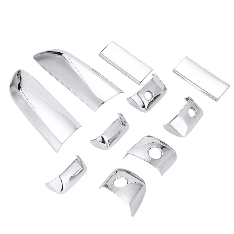 

ABHX-10Pcs/Set Car ABS Chrome Door Handle Bowl Insert Frame Overlay Panel For Toyota Hiace 2005-2015 Car Styling
