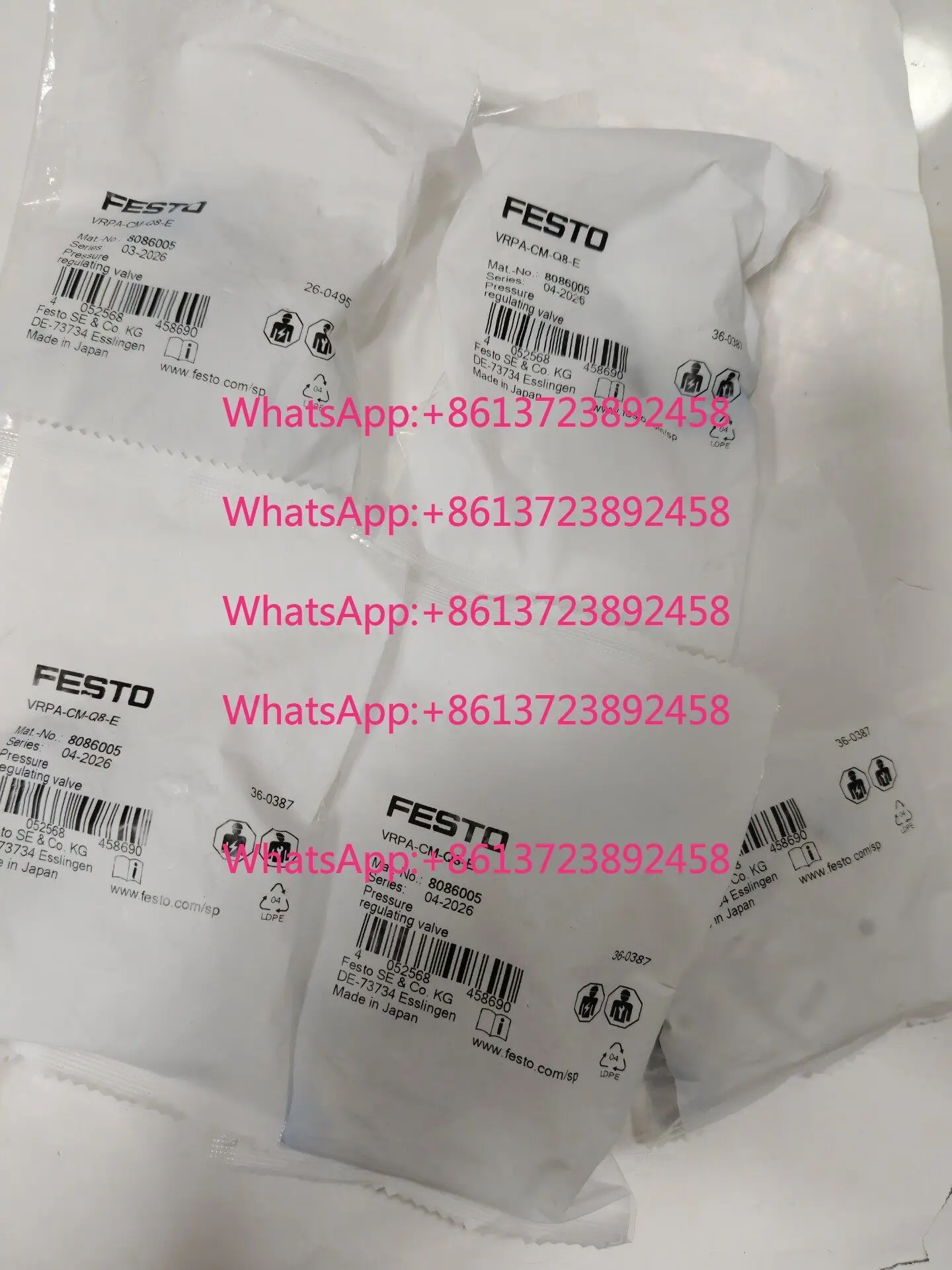Festo 8086005 pressure regulator VRPA-CM-Q8-E 8086005