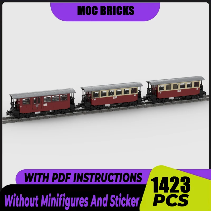 

Railway Train Series Moc Building Bricks Harzer HSB Train Model Technology Modular Blocks Construstion DIY Assembly Toy Gifts