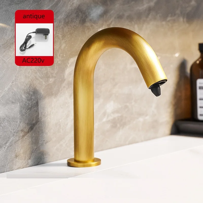 Deck Mounted Gold Solid Brass Automatic Soap Dispenser Touchless Sensor Hand Sanitizer 1000ml Shampoo Detergent Dispenser