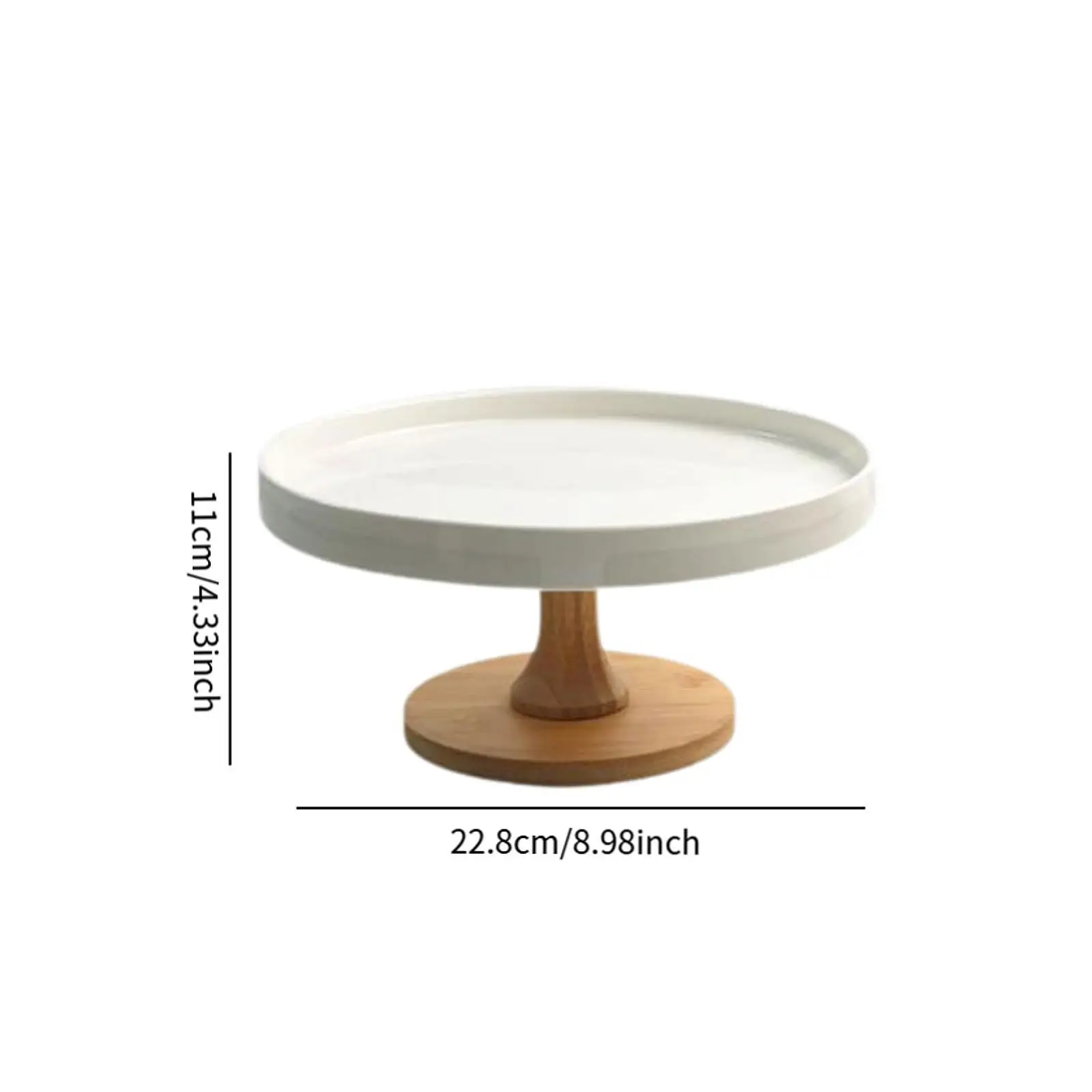 Cake Stand Table Centerpiece Multifunctional Wooden Bottom Fruit Platter for Birthday Event Celebration Anniversary Wedding