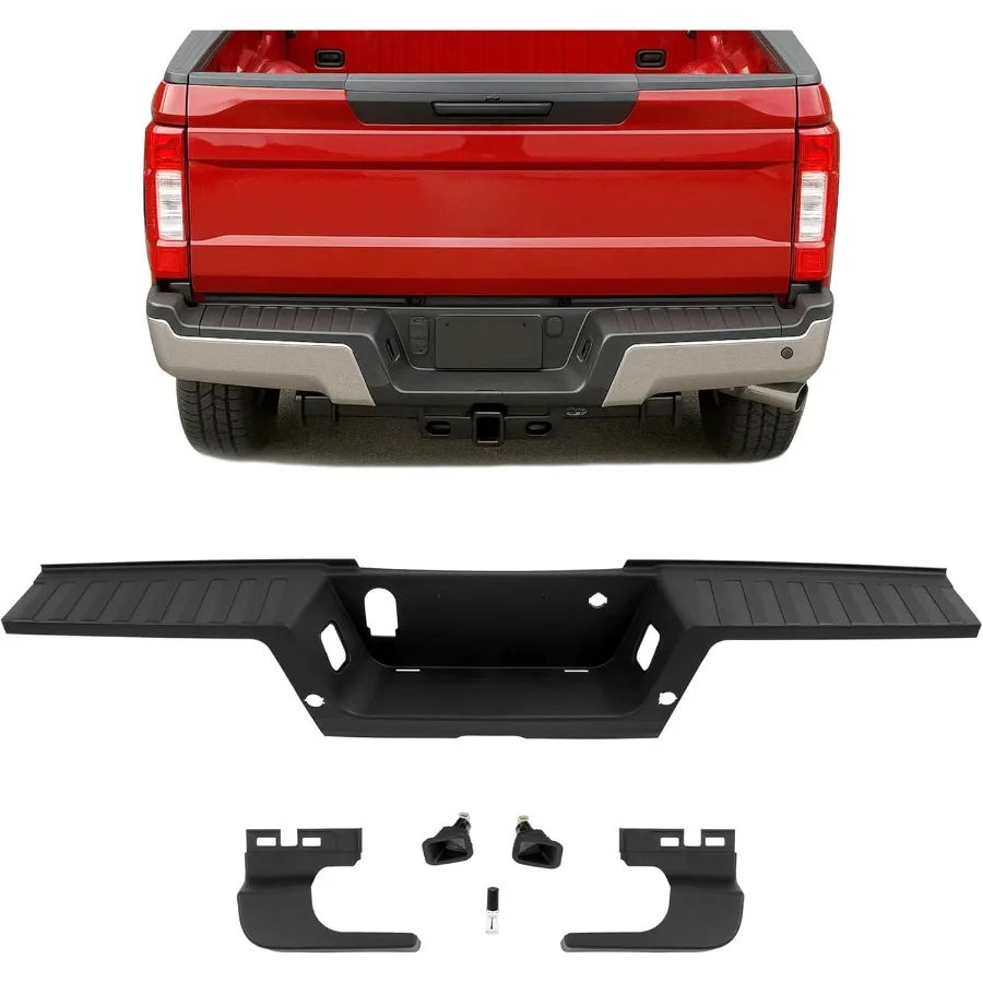 

Накладка на задний бампер, совместимая с Ford F250 F350 F450 Super Duty 2017-2022, с сенсорными отверстиями, верхняя накладка на бампер, молдинг Re