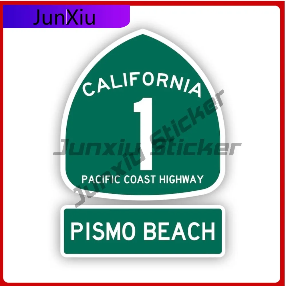 

Pch 1 Pismo Beach Sign Sticker Creative Decals Pch1 Pacific Coast Highway Shield Auto Decor Car Sticker Vinyl Decal Waterproof