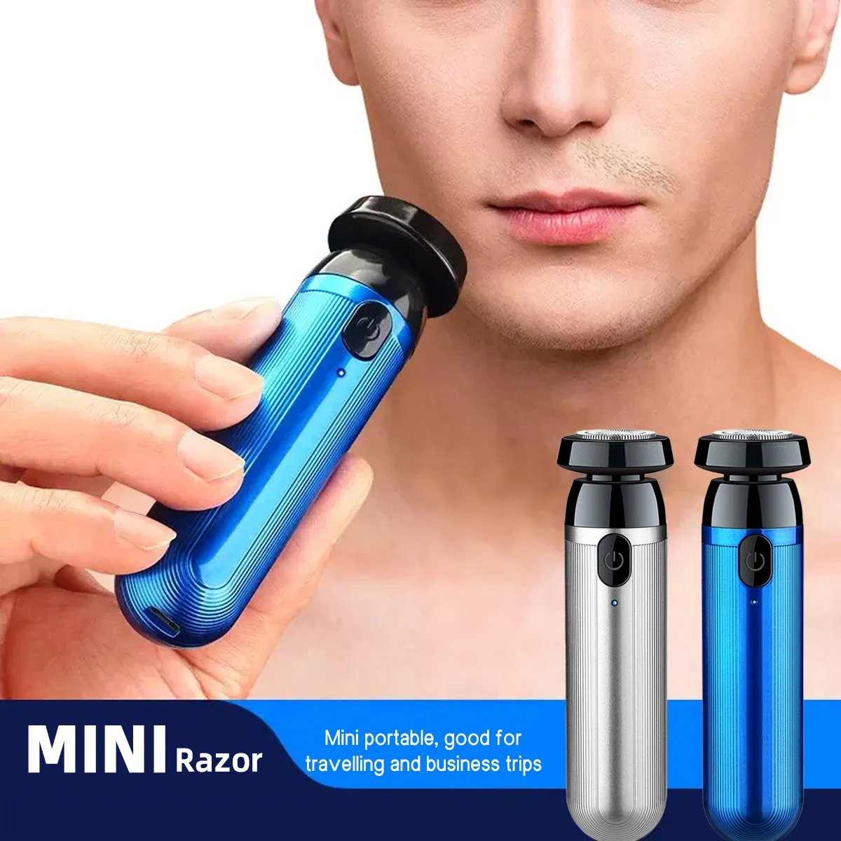 

Низкочастотная высокоскоростная мини-электробритва, перезаряжаемая портативная одношаговая разборка и легкая очистка, инструмент для быстрой бритья
