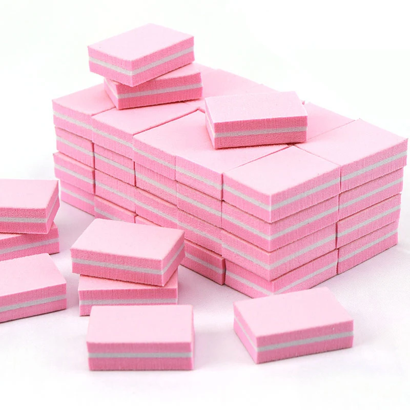 50Pc profesjonalny Mini paznokcie sztuka plik buforowy 100/180 papier ścierny do Manicure tipsy do pielęgnacji narzędzia do polerowania urządzenia do szlifowania