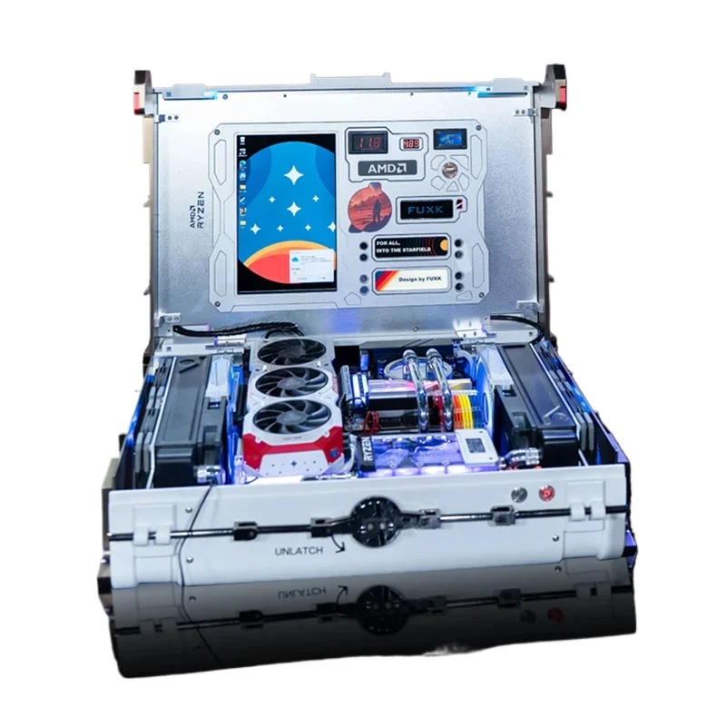 Starfield MOD 9800X3D Carry Case Water Cooled Computer Desktop
