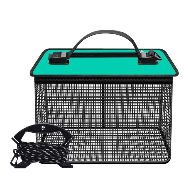 Portable Fishing Net Storage Cage Floating Fishing Basket Live Fish Protectors