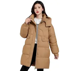 2023 moda inverno lungo soprabito donna giacca imbottita in cotone addensare soprabito caldo femminile rimovibile con cappuccio Parka capispalla sciolto