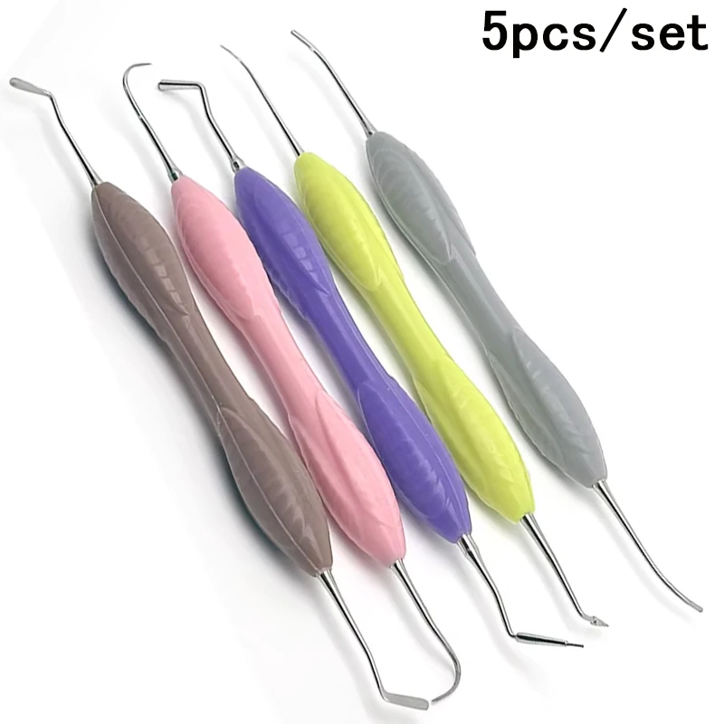 

5pcs Dental Resin Filler Set - Aesthetic Restoration Kit with Silicone Resin Spatulas & Composite Filling Tools