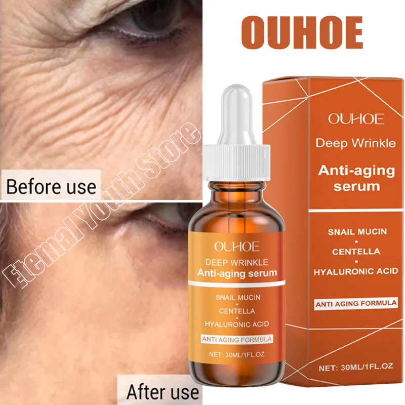 Retinol Wrinkle Remover Face Serum Instant Firming Lifting Anti-Aging Essence Fade Fine Lines Whitening Korean Skin Care Product