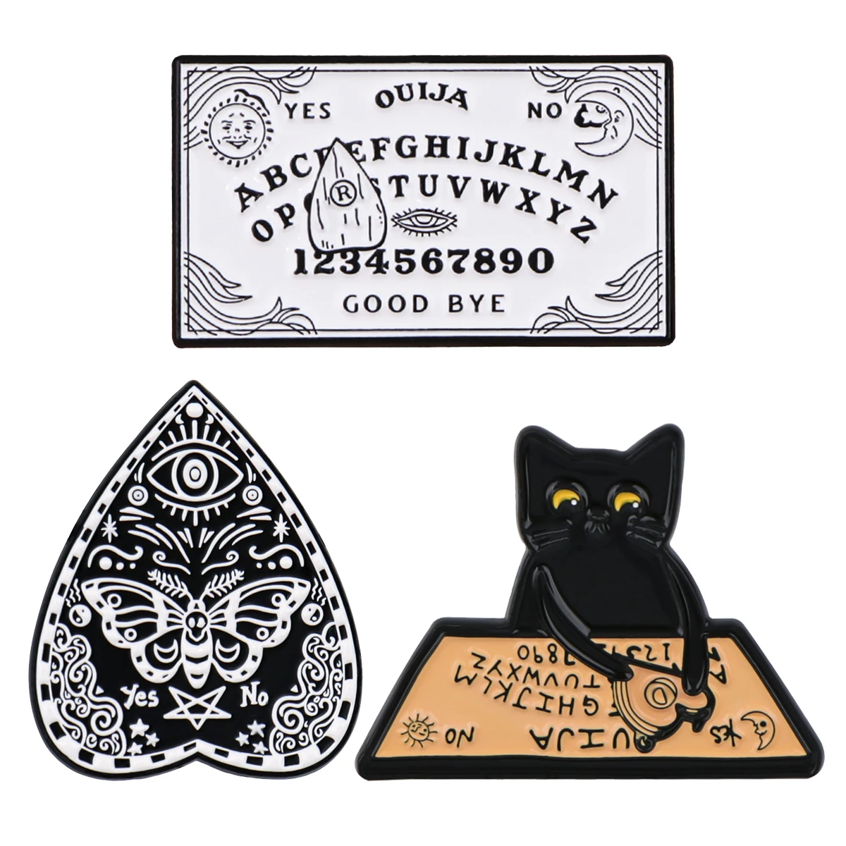 Ouija Enamel Pin Brooches For Women Lapel Pins Badge on Backpack Costume Accessories Fashion Jewelry Gifts for Friends