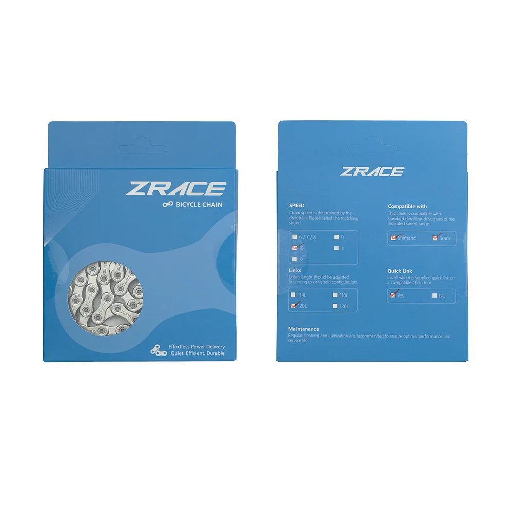 ZRACE Bike Chain 8 9 10 11 12 Speed MTB Mountain Road Bicycle,Neon-Like, Silver, Black, Gold,114/120/126L
