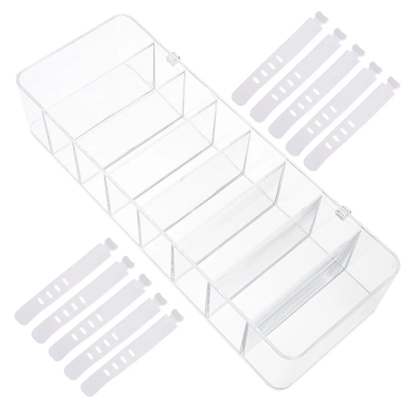 1Set Cable Management Box Classic Texture Charger Organizer Storage Bin Transparent Cable Storage Organizer Cord Hider