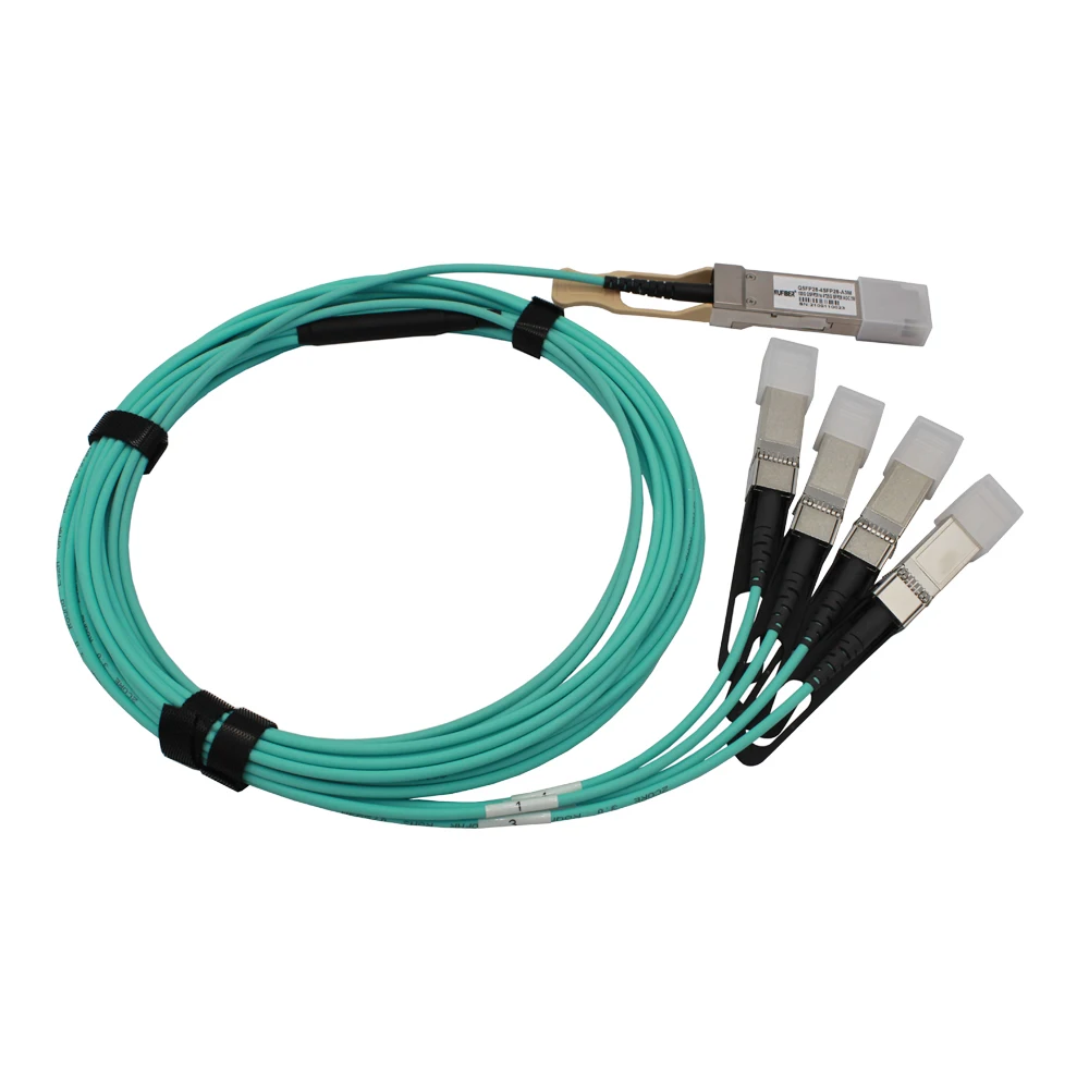 

High Speed 100G QSFP28 to 4*25G SFP28 1m/3m/5m/7m/15m or Customized Lengths MMF Active Optical Cable
