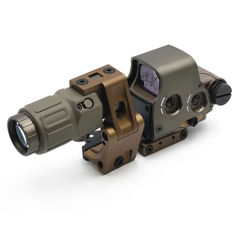 Holy Warrior S1 Holographic Red Dot Sight NBG33 3X Magnifier Full Markings Waterproof Features Fas Optic Riser FTC Mount Combo view 5