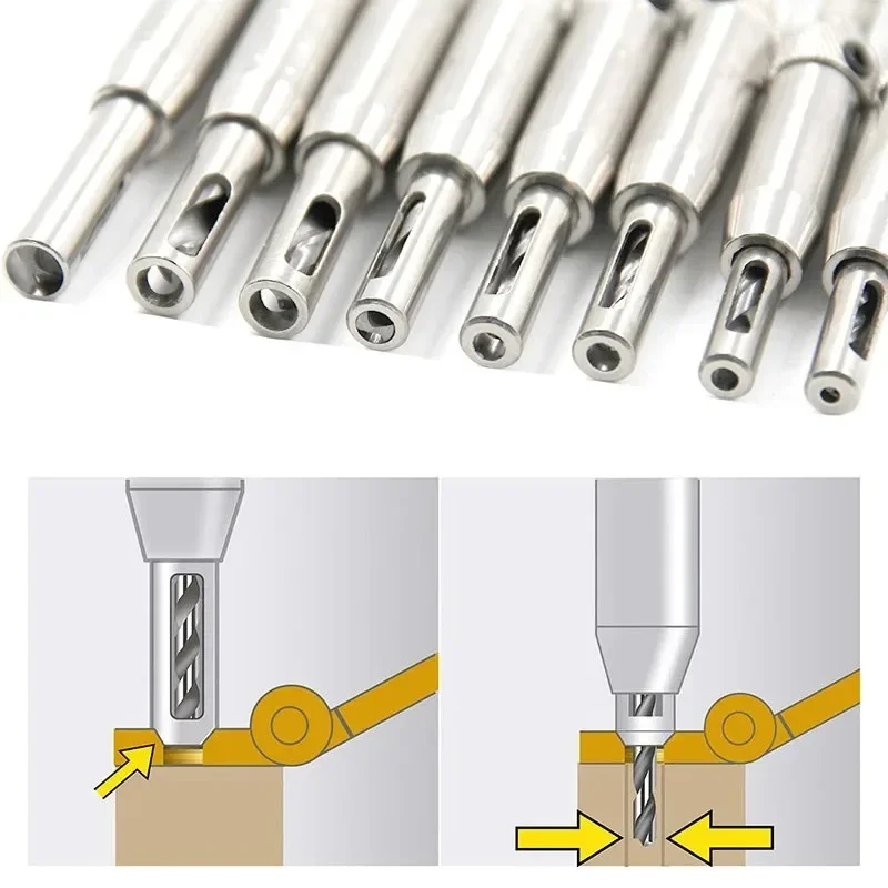 

BIESUO 7Pcs HSS 1/4'' Hex Shank Self Centering Door Lock Hinge Drill Bit Pilot Hole Tool 5/64 7/64 9/64 11/64 13/64 1/4 inch