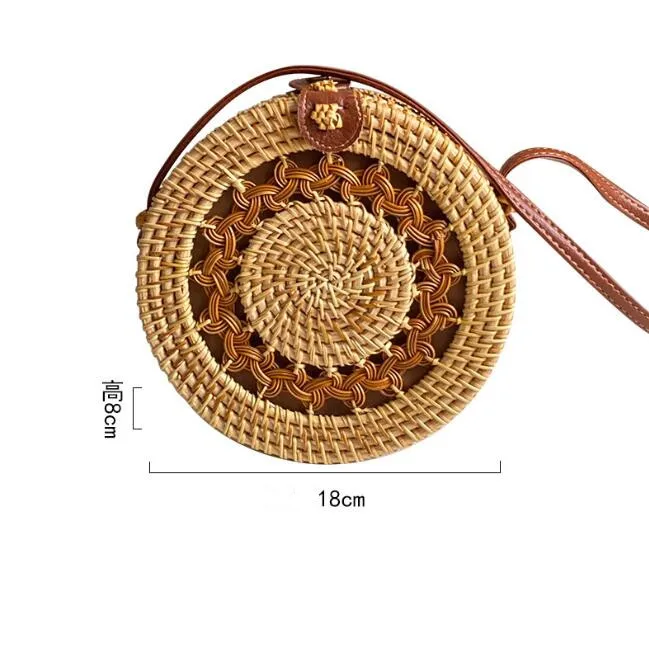 

Fashion Square Round Mulit Style Straw Bag Handbags Women Summer Rattan Bag Handmade Woven Beach Circle Bohemia Handbag New