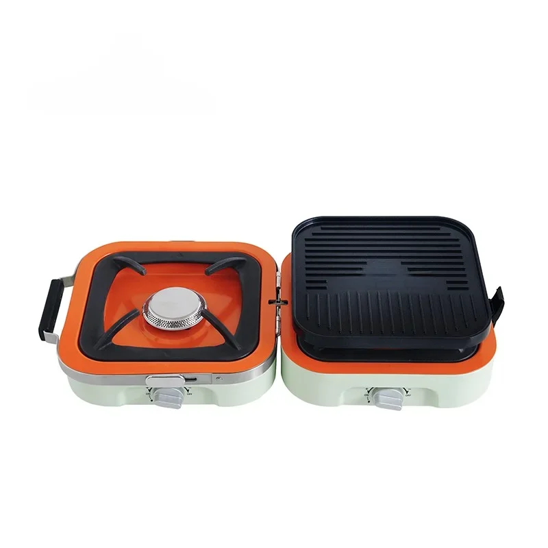 Outdoor Stove Portable Folding Double-Head Stove Camping Equipment Camping Stove Gas Furnace