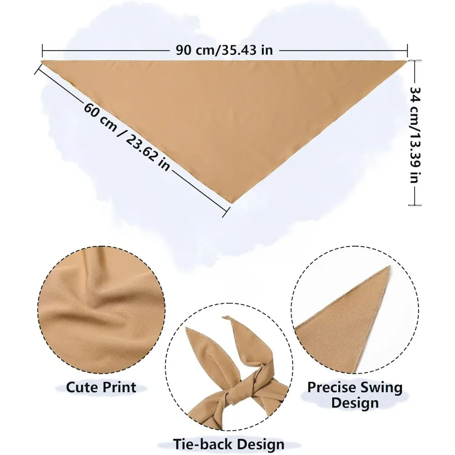 Pañuelos para el pelo para mujer y niña, pañuelo para la cabeza con lazo, estilo bohemio, diadema, Bandana, pañuelo triangular para la cabeza, elegante y Versa, 3 uds.