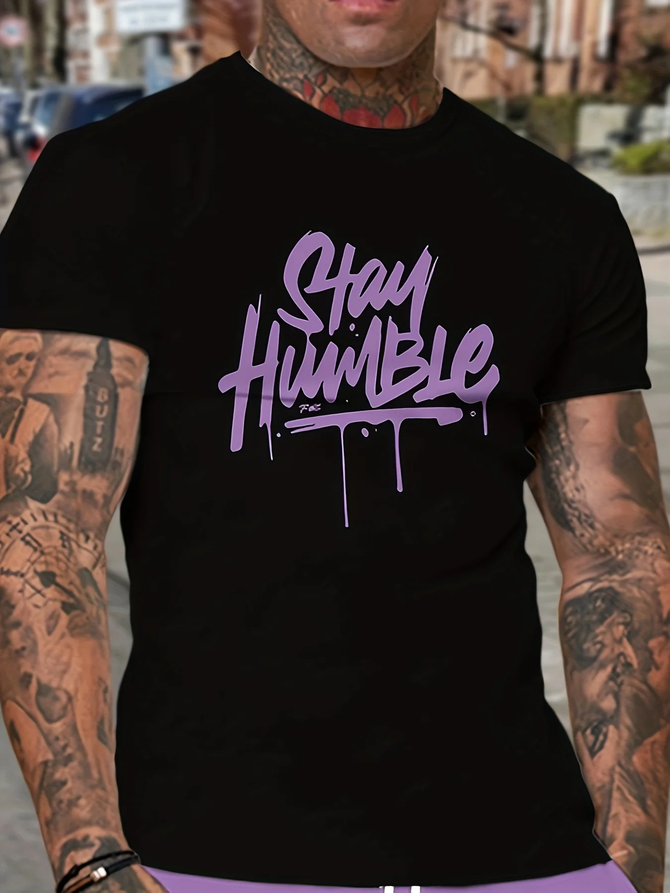 

Men Casual Sports Set Outdoor Casual Men T-shirt and Shorts Set Casual Sports Set Patterned T-shirt Shorts Set Black T-shirt