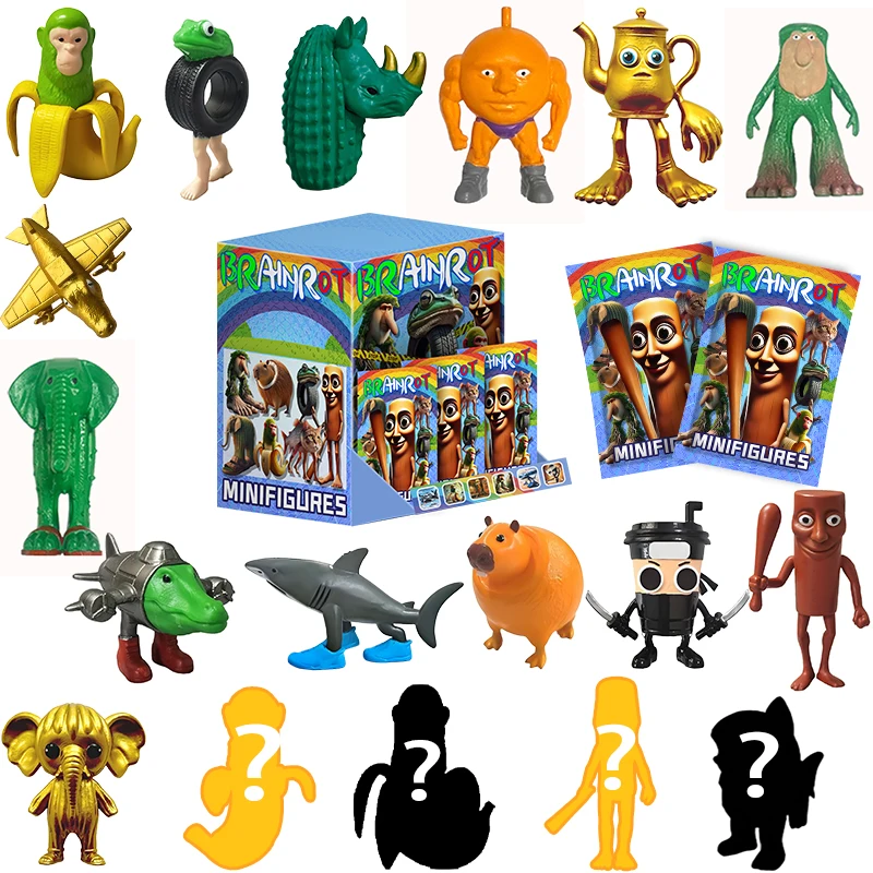 

3/5/10 pack Italian Brainrot Tung Tung Tung Sahur Action Figures Mystery Box, Tralalero Tralala Animals Figures Gift for Fans