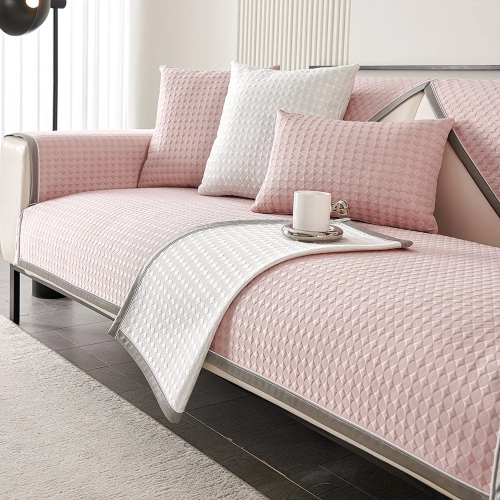 

Summer Ice Silk Sofa Cover Universal Non-slip Sofa Mat Cool Feeling Mat Cushion Sofa Towel Couch Slipcovers for Living Room Home