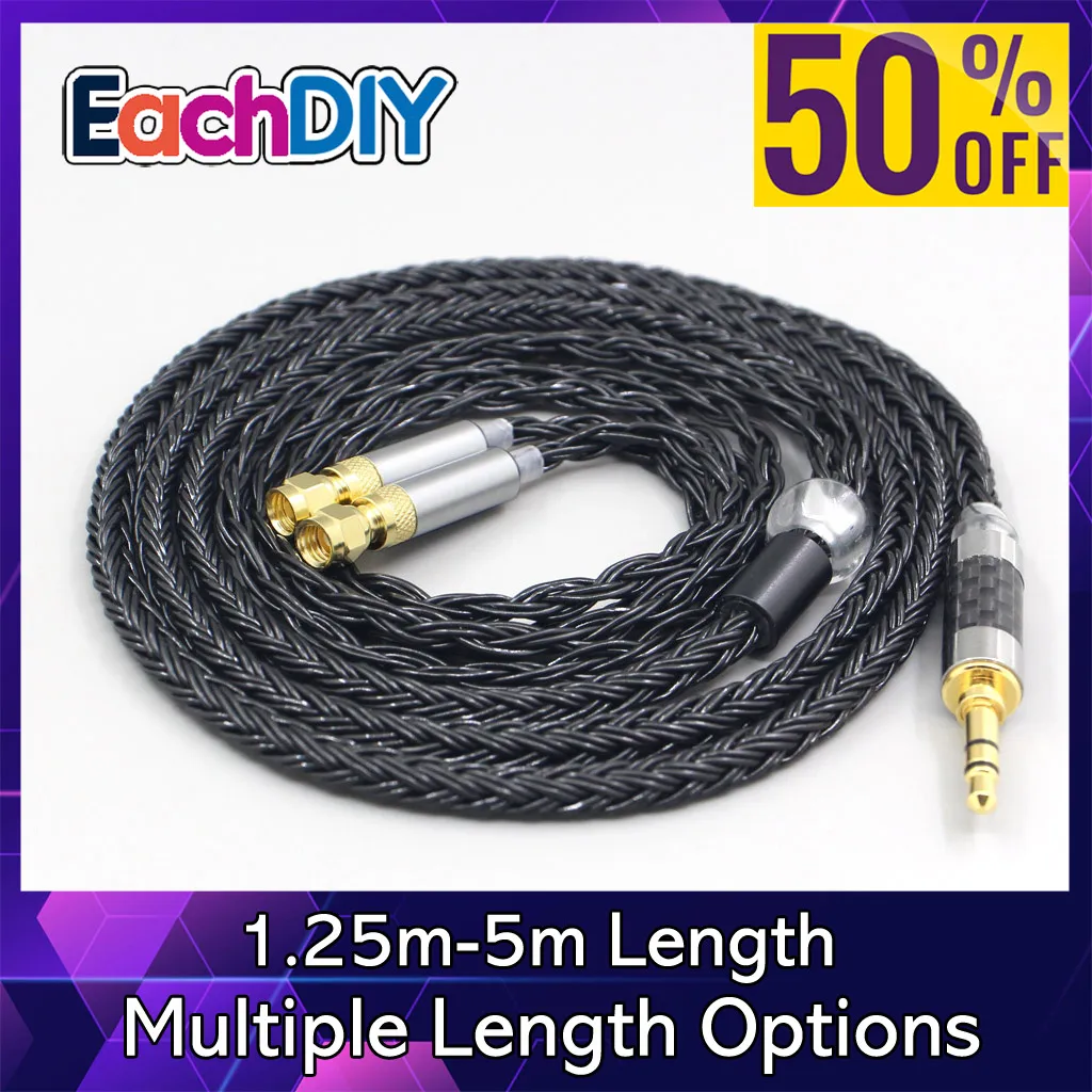 

16 Core 7N OCC Black Braided Earphone Cable For HiFiMan HE400 HE5 HE6 HE300 HE4 HE500 HE6 Headphone LN007417