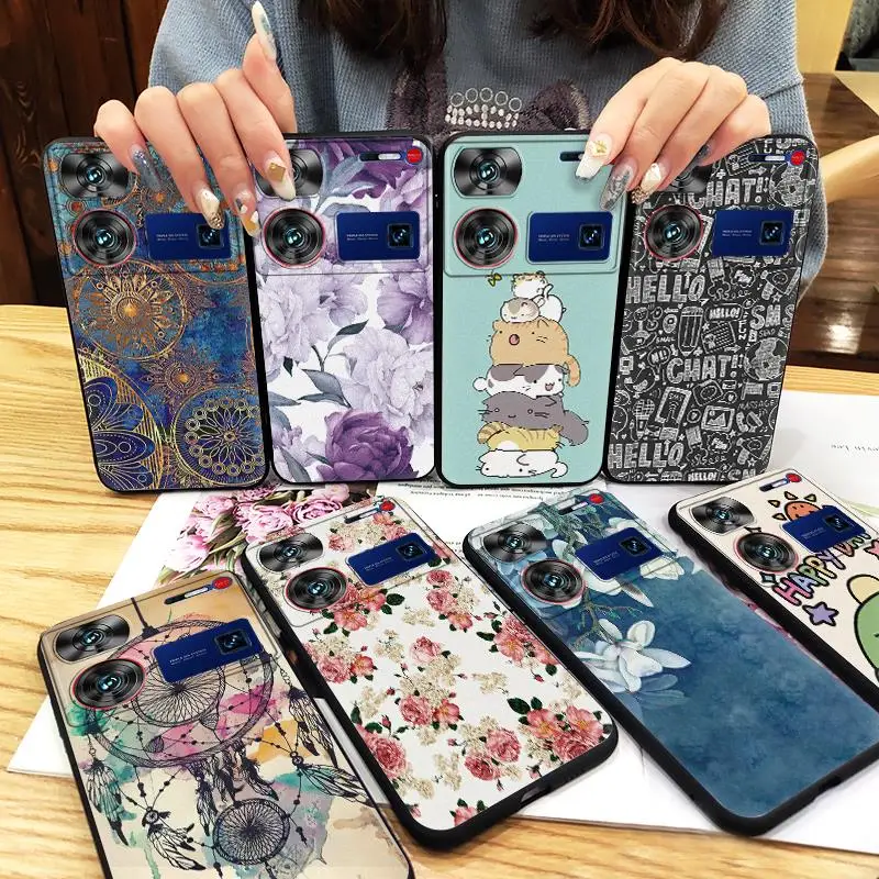 Cute Shockproof Phone Case For ZTE Nubia Z60 Ultra Cover Silicone TPU protective Durable Cartoon Soft case Full wrap