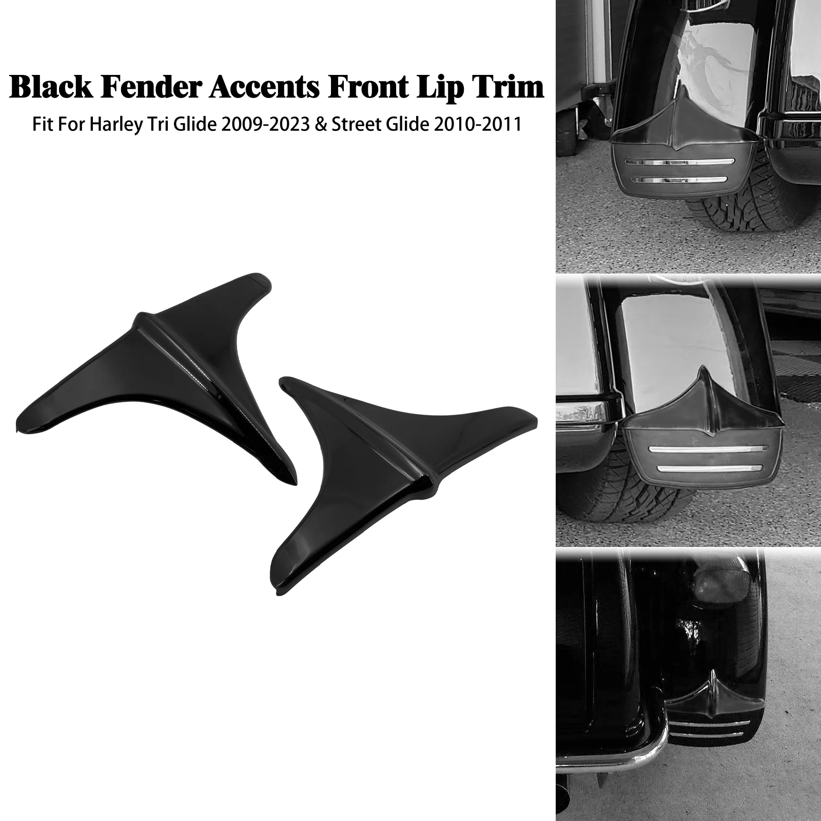 Motorcycle Rear Fender Accents Front Lip Trim ABS For Harley Touring FLHTCUTG Tri Glide Ultra Classics 2009-2017 Street Glide