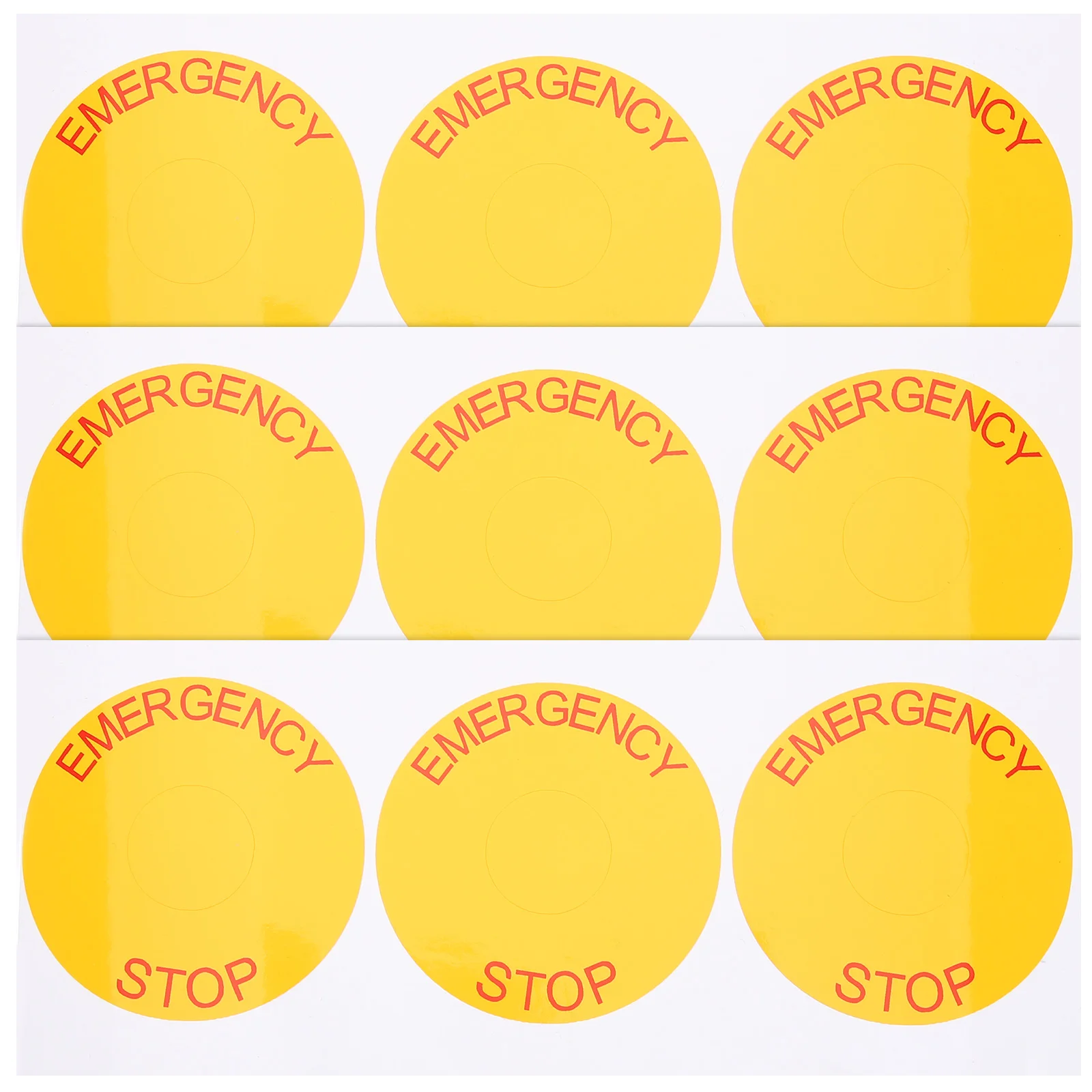 10pcs Emergency Stop Signs Label Decal Sticker Strong Adhesive For Industrial Machinery Home Office Factory School