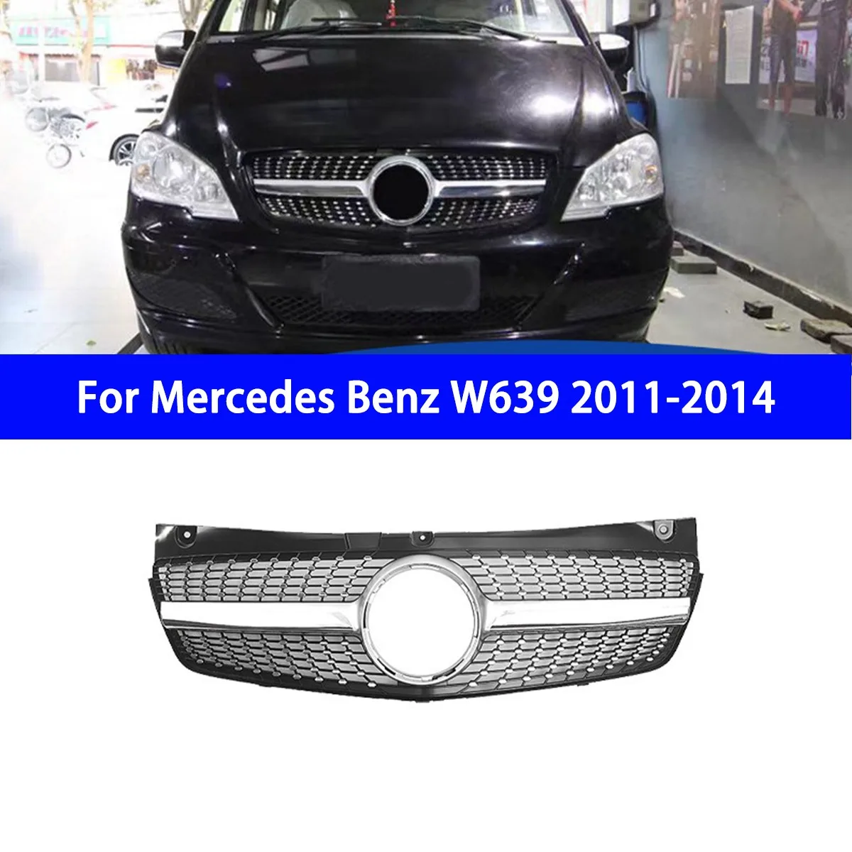 

Suitable for Replacing The Original Car of Mercedes Benz W639 2011-2014 Viano Starry Sky Grille