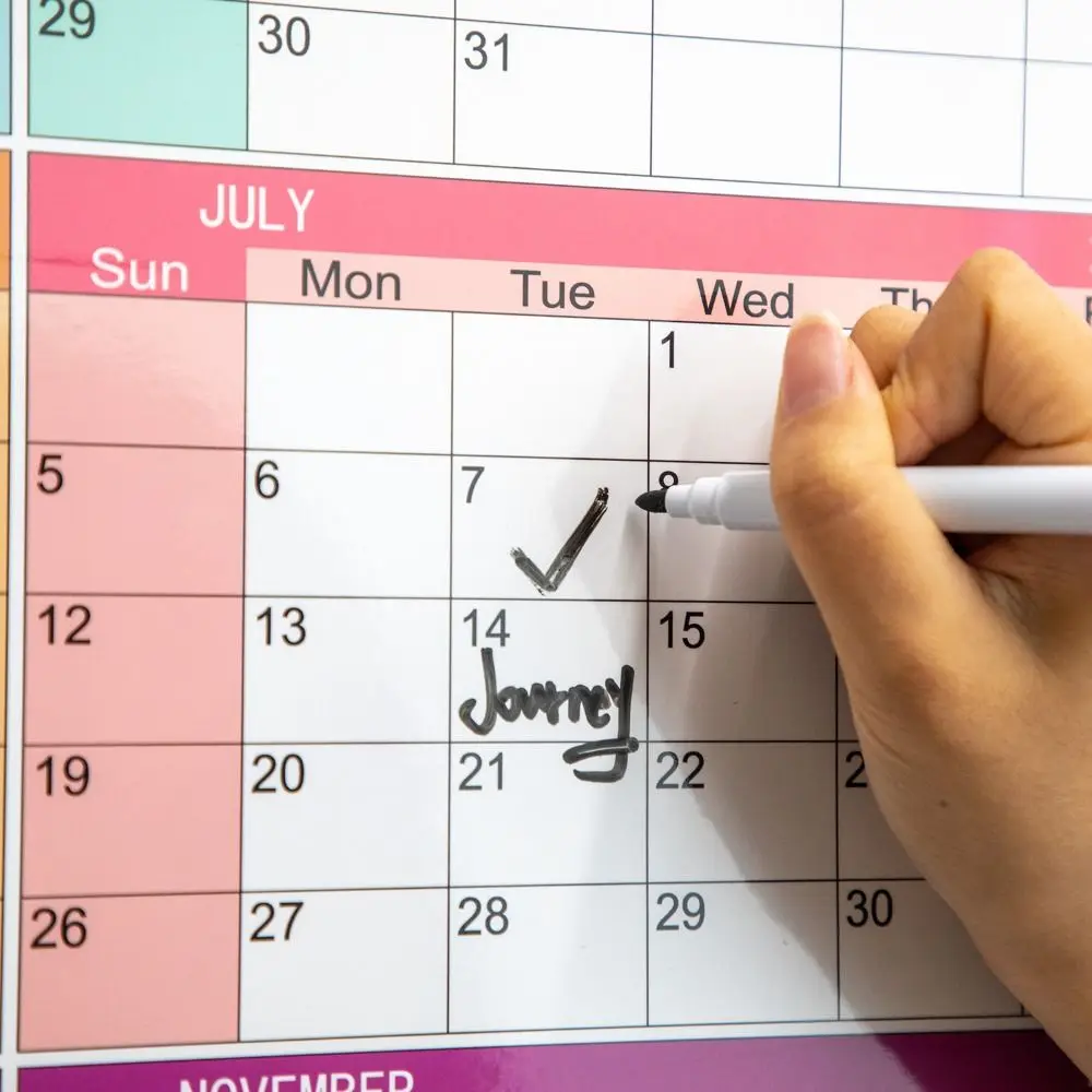 42x100cm 2026 English Calendar Creative Notes 12 Month Calendar Colorful To Do List Monthly Planner Calendar Home Use