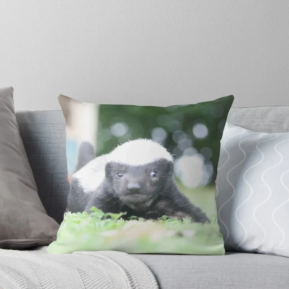 

Baby honey badger Throw Pillow Christmas Pillowcase Pillows Aesthetic pillow pillowcase Pillow