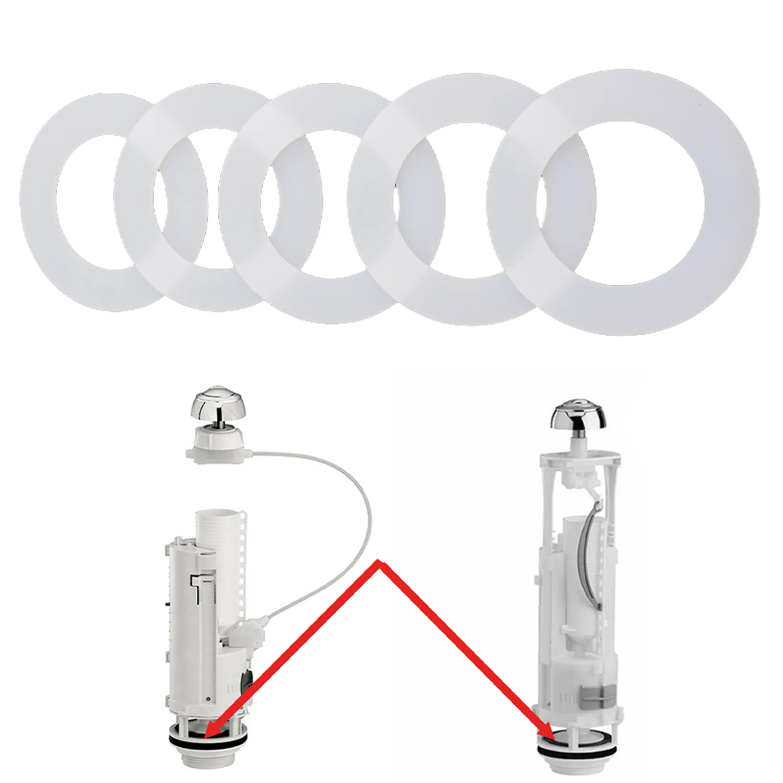 

Комплект уплотнительных шайб из 5 шт. для Siamp для Optima 49 50, заподлицовый клапан для поддержки безопасного уплотнения бачка унитаза и предотвращения медленного дренажа