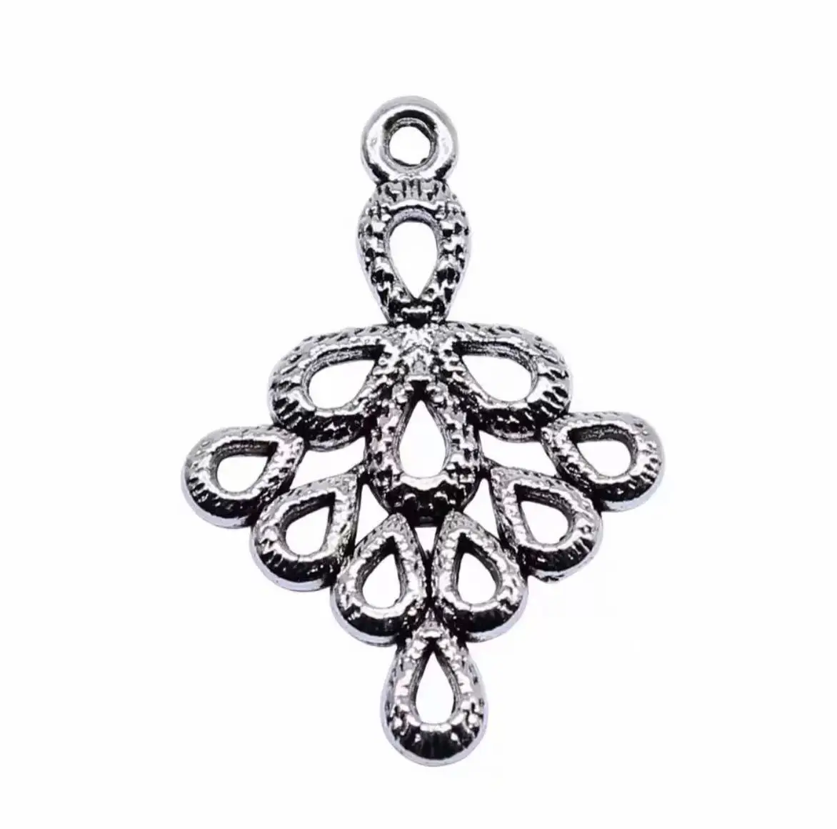 20pcs 24*16mm, hole 2mm   hollow drop shaped connector charms   HW3987