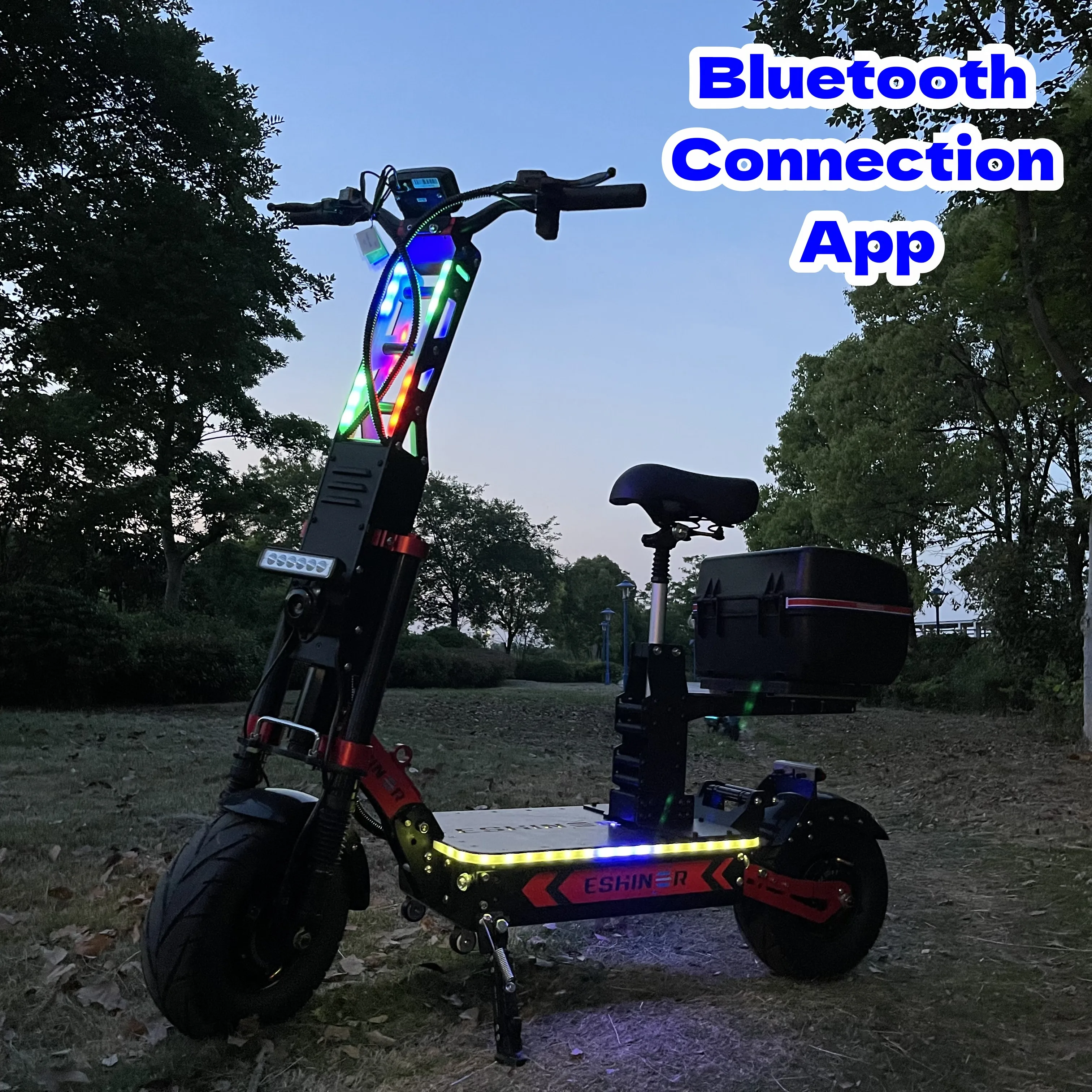 Bluetooth Connect Phone APP 13 Inch 8000w 10000w 15000w Adult Foldable Electric Scooter Password NFC Power On