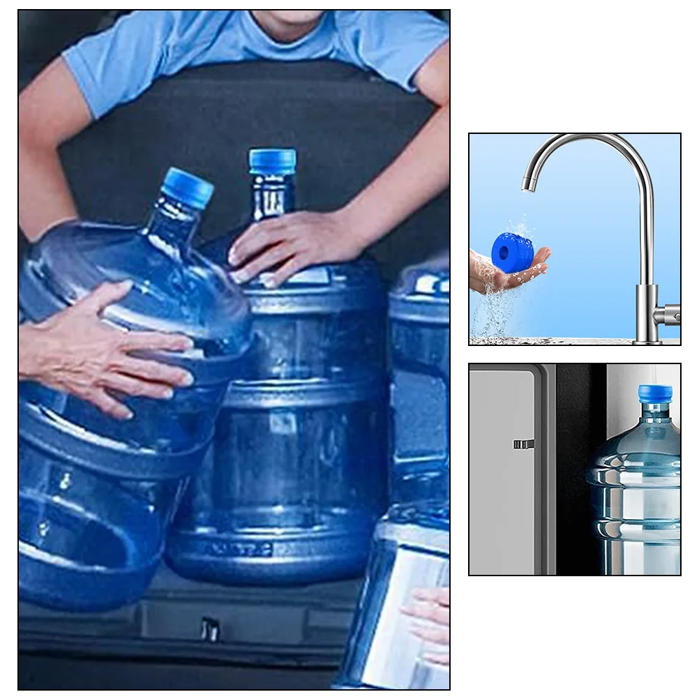 3 قطعة سيليكون قابلة لإعادة الاستخدام إبريق الماء ختم يغطي سيليكون دلو الماء يغطي دلو قبعات جالون إبريق الأختام زجاجة القمم #2