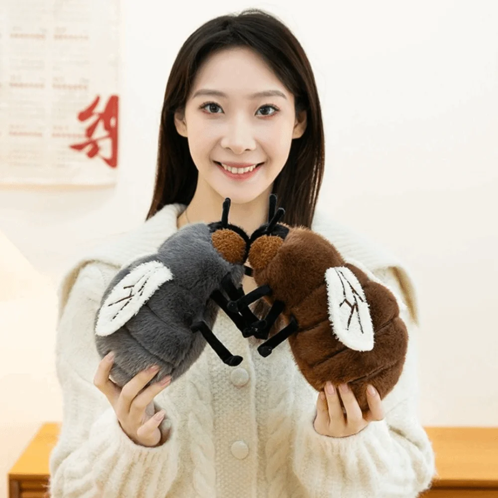 

Novelty Fluffy Simulation Fly Plush Toy Collection Soft Fly Plush Doll Cute Appease Stuffed Animals Doll Festival Party Decor