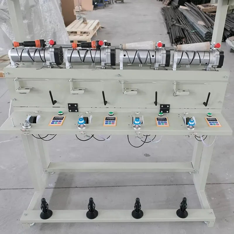 Oiling System Grooved Drum Rewinding Machine High Speed for Sewing Thread Wooden Case