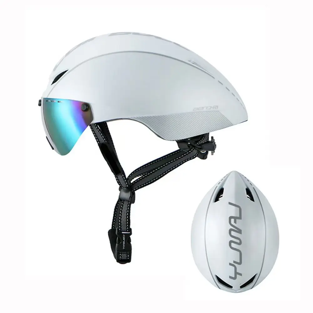 NEW YUMAJ TT Helmets Goggle Aero Road Bicycle Helmet Racing Cycling Bike Sports Safety Helmet Cycling Casco Ciclismo