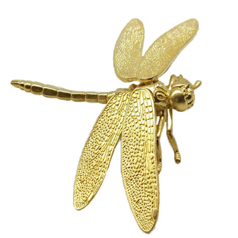 Brass Dragonfly Ornament Small Adornment Creative Mini Bedroom Decoration Delicate Porch Crafts