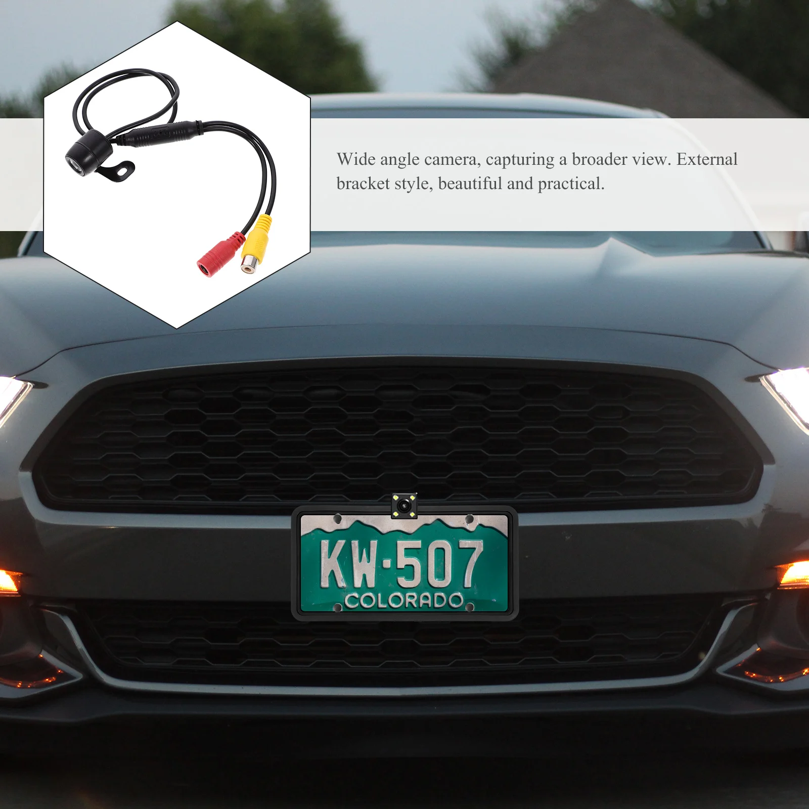 

2pcs Camera 2in1 Car Rear View Backup Wide Angle Parking Monitor Cam Universal Fit SUV Reversing Safety