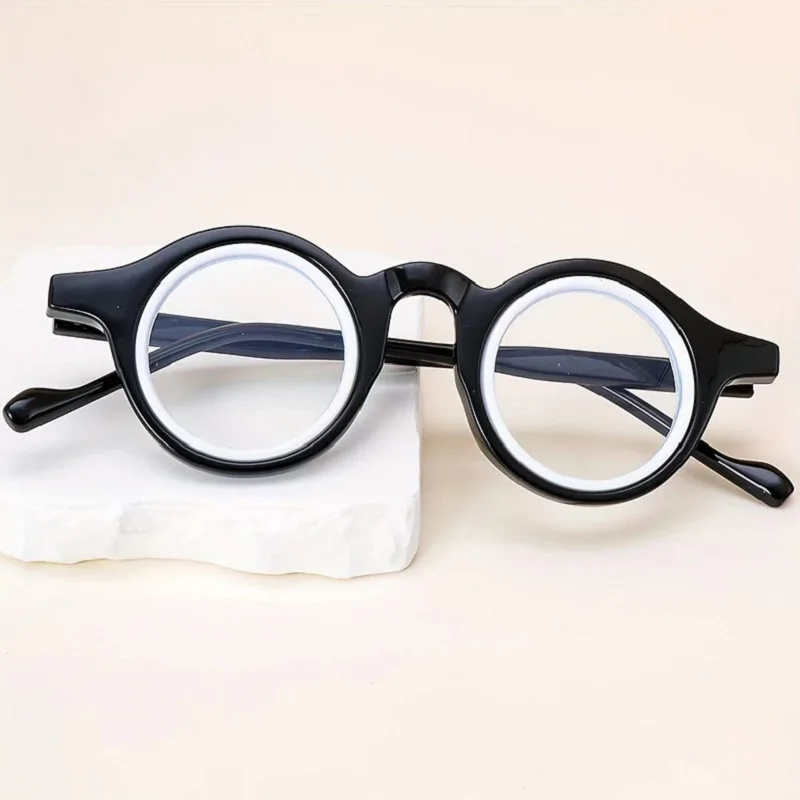 2026 Retro Small Round Glasses Frame Men Women Anti-blue glasses Thick Rim Optical Eyeglasses HD Myopia Prescription Spectacles