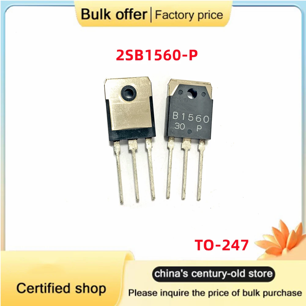 10Pcs=5pair Original 2SD2390-p 2SB1560-p 2SB1560 2SD2390 TO-247 Audio audio amplifier pair B1560 D2390 TO-3P