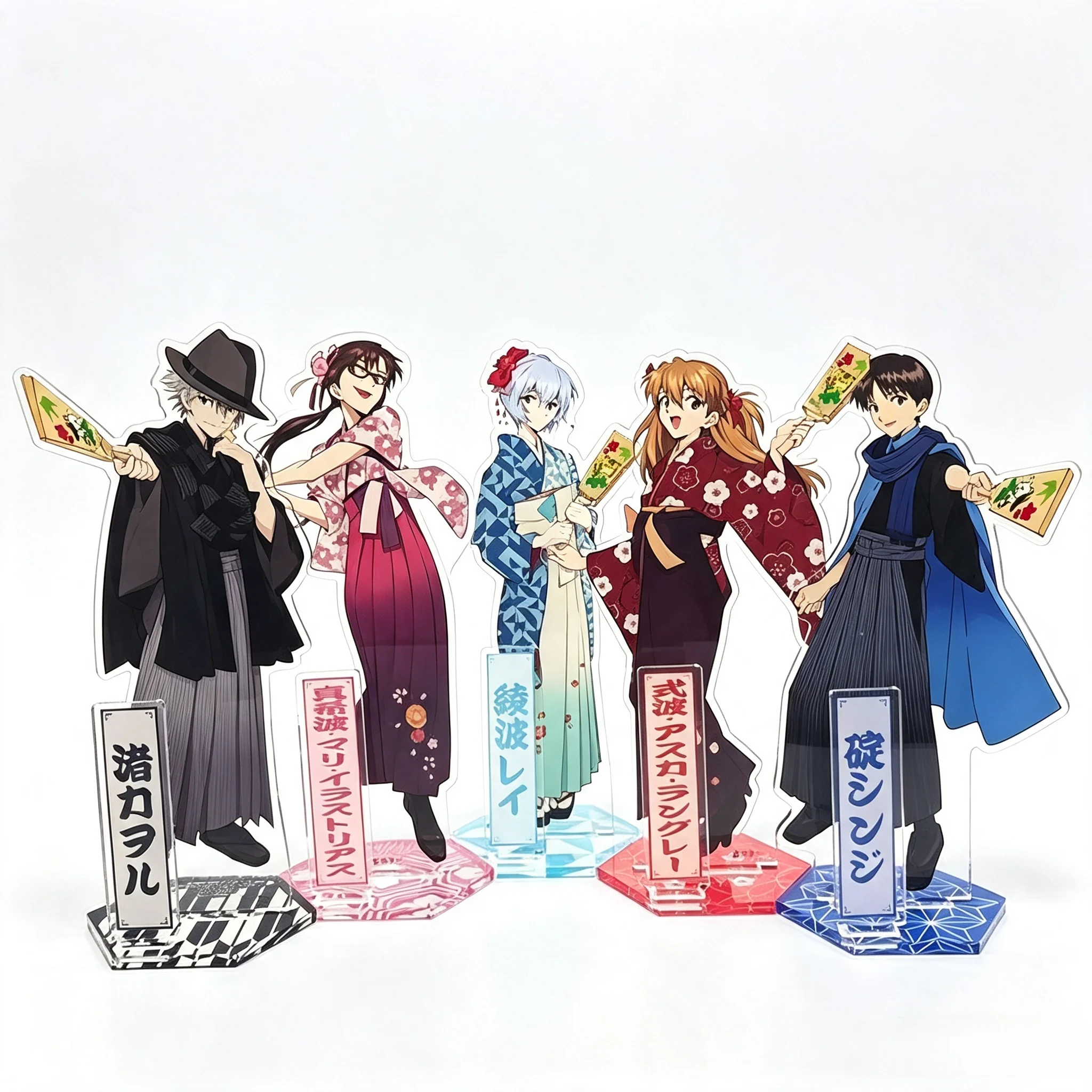 EVANGELION STORE Acrylic Stand Ayanami Rei Asuka Langley Ikari Shinji Anime Desktop Decor Collectible Fan Peripheral