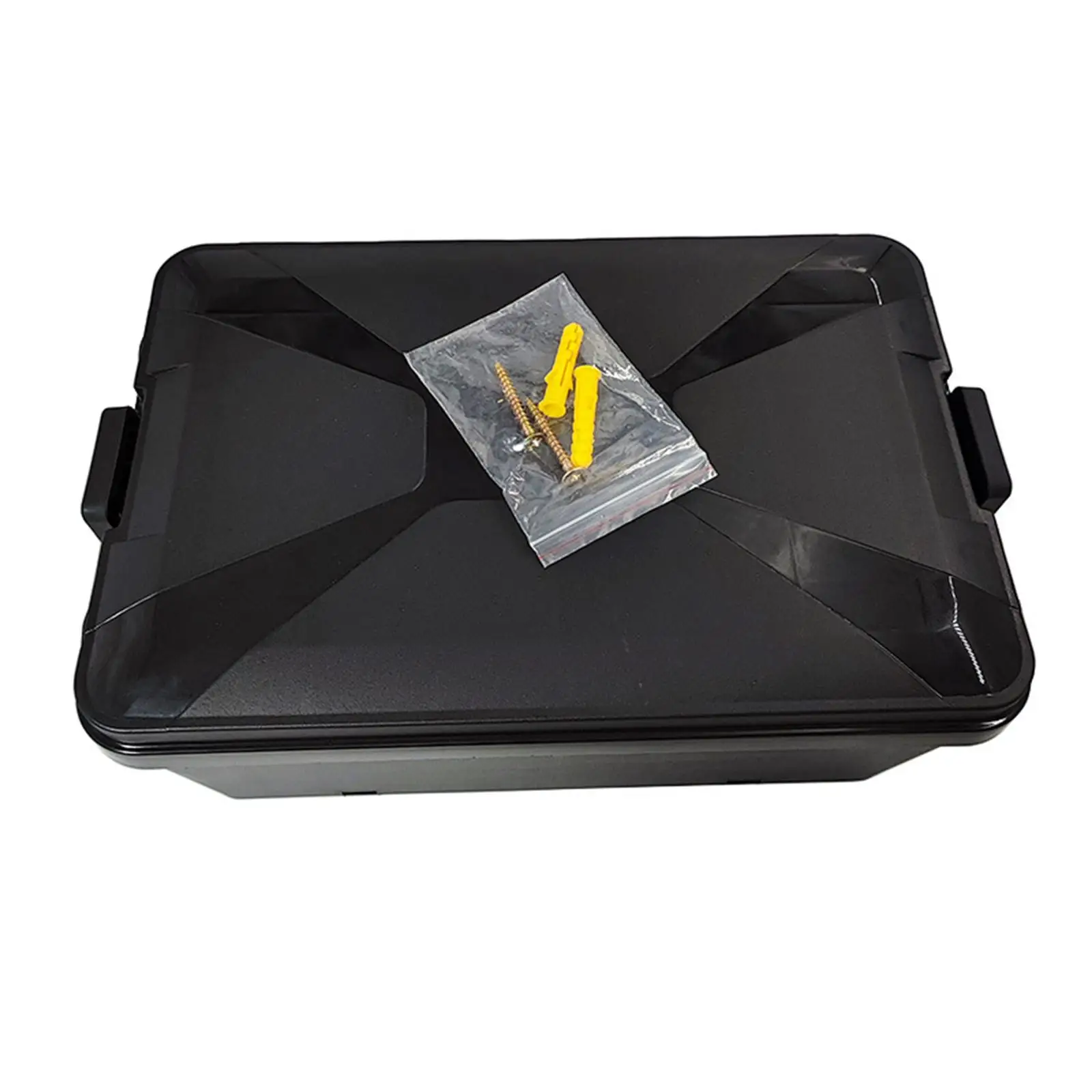 Outdoor Extension Cord Cover Box Large Weatherproof Electrical Enclosure Black PP Silicone Rainproof with 7 Cable Entry for